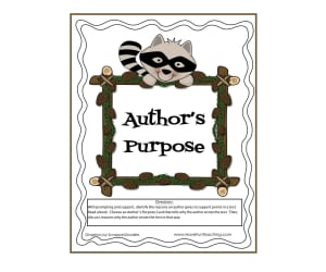 Authors Purpose Sorting Activity