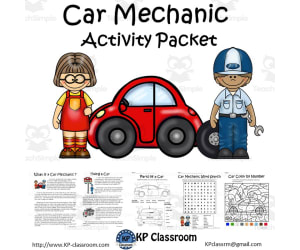 Auto and Car Mechanic Activity Packet and Worksheets
