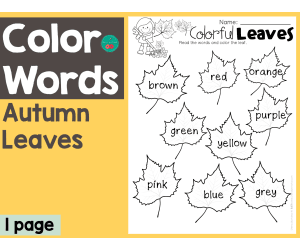 Autumn Color Words