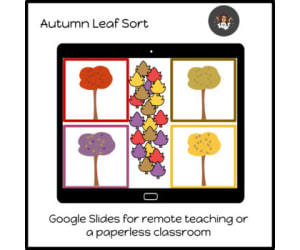 Autumn Leaf Sorting, Google Slide