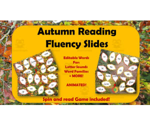 Autumn Reading Fluency Slides: Animated and Editable!