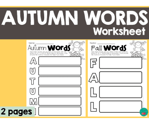 Autumn Vocabulary Words