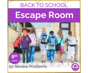 Back to School 8th Grade Math Review Activity| Digital Escape Room