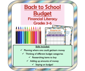 Back-to-School Budget Activity: Elementary Financial Literacy
