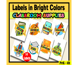 Back to School Classroom Decor - Printable School Supply Labels