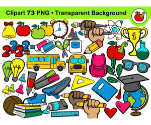 Back to School Clipart – School Supplies Clipart – Classroom Clipart
