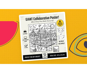Back to School Collaborative Poster Pencil Car Art K-5