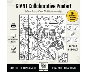 Back to School Collaborative Poster Supply Playground K-5