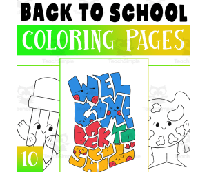 Back to school Coloring Pages Worksheet Activity