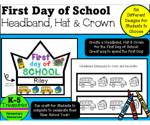 Back to School | First Day of School | Headband, Hat and Crown!
