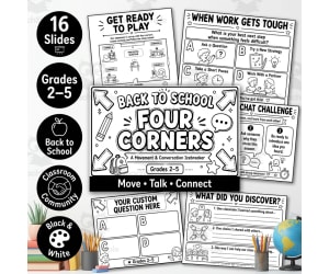 Back to School Four Corners Icebreaker Game | First Week of School