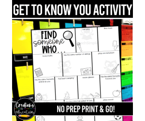 Back To School Get To Know You Activity