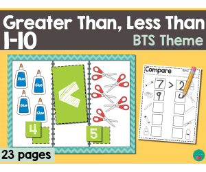 Back to School Great Than, Less Than 1-10