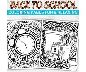 Back To School Mandala Coloring Pages Relaxing & Printable - Fun!