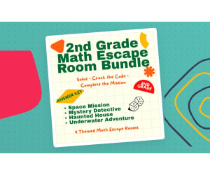 Back to School Math Escape Room Bundle / 2nd Grade Math Centers