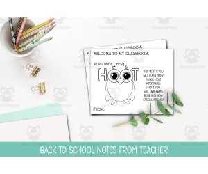 Back to School Printables, Owl Notes for students from Teacher
