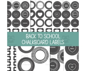 Back to School Resource: Classroom Labels, Printable Chalkboard Tags
