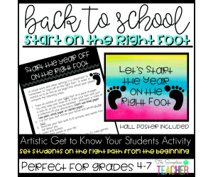 Back to School Start Off on the Right Foot Get to Know You Activity