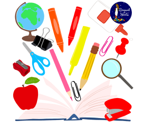 Back to School Supplies Clip Art