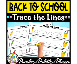 Back to School Trace the Lines