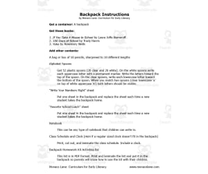 Backpack Homework Kit