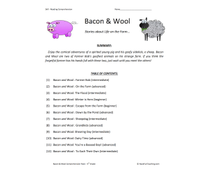 Bacon and Wool Reading Comprehension Test Collection