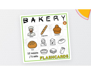 Bakery Flash Cards Vocabulary Resource
