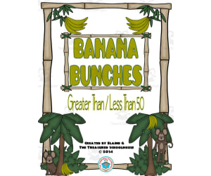 Banana Bunches: Greater Than/Less Than 50 Game