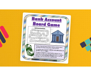 Bank Account Board Game: A Fun, Financial Literacy Lesson for Addition, Subtraction, or Integer Practice (Grades 3-7)