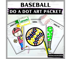 Baseball Do A Dot Art Packet