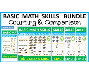 Basic Math Skills | Counting Estimation Comparison BUNDLE