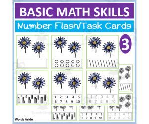 Basic Math Skills | Number Flash Task Cards 3
