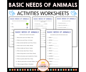 Basic Needs of Animals Worksheets - Taking Care of Animals Activities