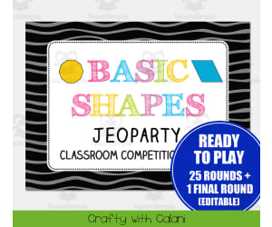 Basic Shape Recognition Jeopardy Classroom Game