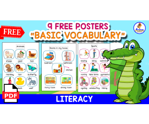 BASIC VOCABULARY POSTERS | 9 FREE POSTERS
