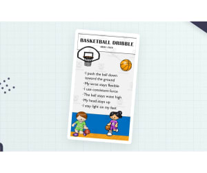 Basketball Dribble Skill Cues Poster