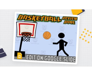 Basketball: Interactive Review Game (Editable on Google Slides)