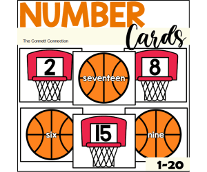 Basketball Number Cards