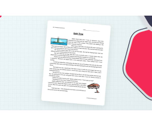 Bath Time Reading Comprehension Worksheet