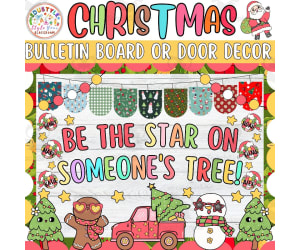 Be the Star: Retro Christmas Bulletin Board or Door Decor Kit