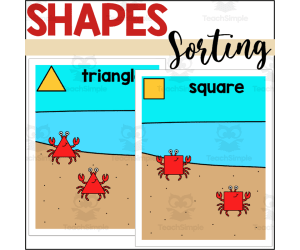 Beach 2D Shapes Sorting Mats