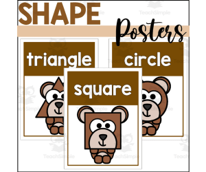 Bear 2D Shape Posters