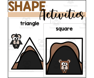 Bears 2D Shapes Sorting Mats