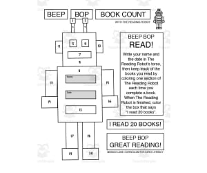 Beep Bop Book Count - Reading Log