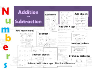 Beginning Addition and Subtraction Math Book