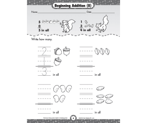 Beginning Addition, Number Sentences, Word Problems