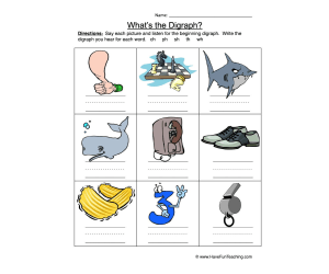 Beginning Digraphs Pictures Worksheet