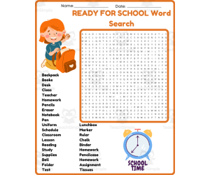 BEGINNING OF THE YEAR Word Search Puzzle Worksheet Activity