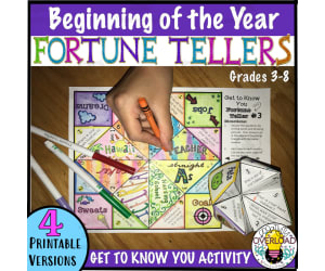 Beginning of Year Fortune Tellers Activity