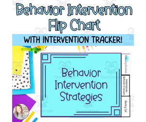 Behavior Intervention Strategy Flip Chart With Intervention Checklist